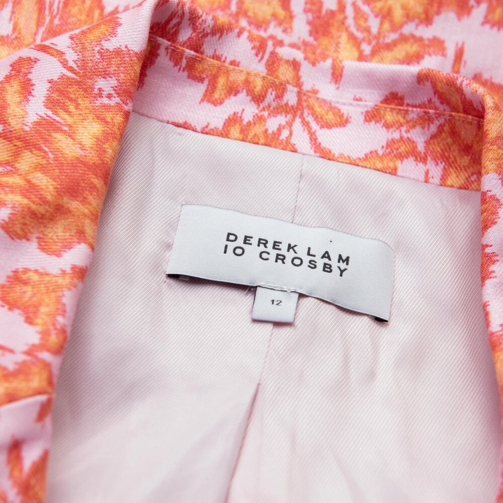 Derek Lam 10 Crosby Vadella Shorts & Irina Blazer Jacket Set Orange Pink Size 12 - Picture 6 of 16
